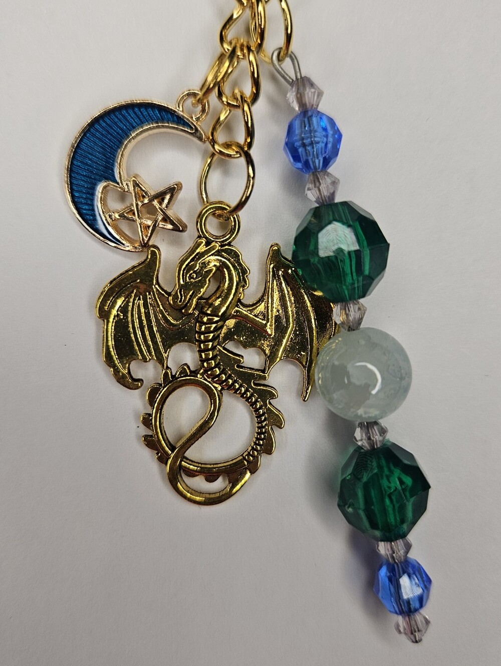 Dragon Beaded Keychain Handmade NEW